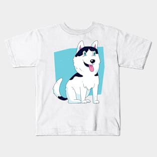 HUSKY DOG PUPPY Kids T-Shirt